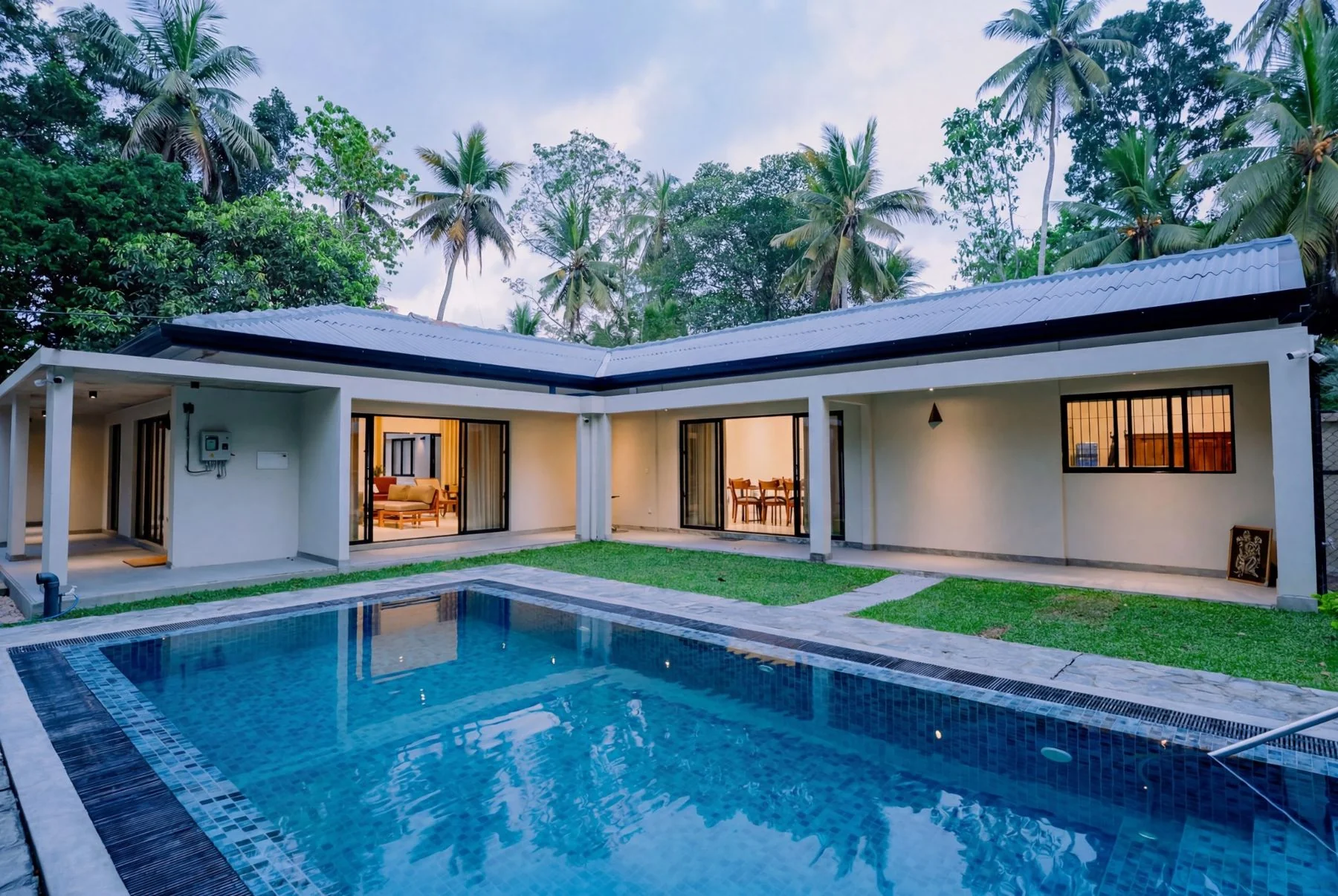 Tropical villa exterior